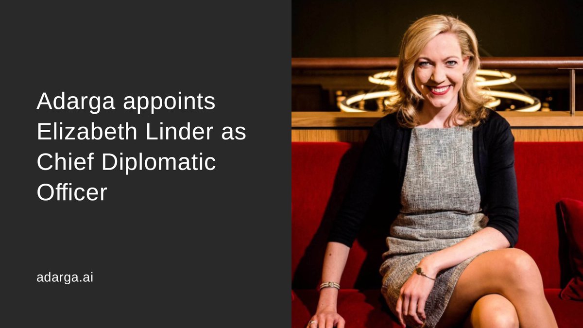 Adarga (@adargaai) on Twitter photo We are thrilled to announce the appointment of <a href="/elinder/">Elizabeth Linder</a>, Adarga’s first Chief Diplomatic Officer.
Read more about the significance of this role to the industry here: adarga.ai/article/adarga…
#innovation #technology #diplomacy #defence #nationalsecurity #military #AI #allies We are thrilled to announce the appointment of <a href="/elinder/">Elizabeth Linder</a>, Adarga’s first Chief Diplomatic Officer.
Read more about the significance of this role to the industry here: adarga.ai/article/adarga…
#innovation #technology #diplomacy #defence #nationalsecurity #military #AI #allies