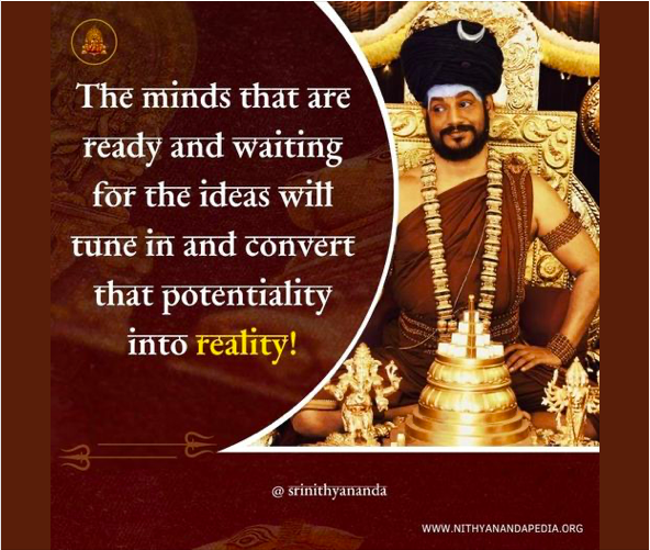 SriNithyananda's tweet image. The minds that are ready and waiting for the ideas will tune in and convert that potentiality into reality!
#mindset #ideas #possibilities