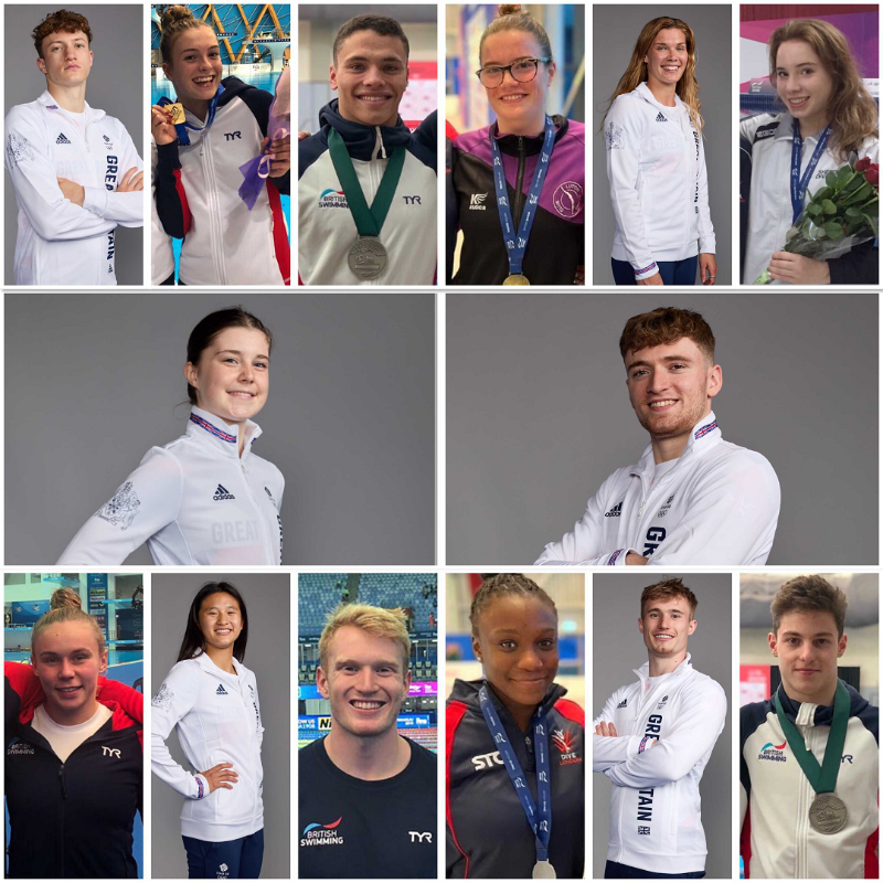 Swim_England's tweet photo. There are seven divers set to make their @fina1908 World Championship debuts as the GB squad sees an exciting blend of youth and experience 🇬🇧 💦

See the full squad list ahead of the competition in Budapest ⤵️

#FINABudapest2022 @Sw_EngDiving