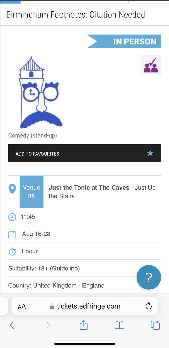 BFootnotes's tweet image. Our Fringe show is live on the @edfringe website! 🥳🥳Buy your tickets now! tickets.edfringe.com/whats-on/birmi… @Justthetonic #EdFringe #Comedy