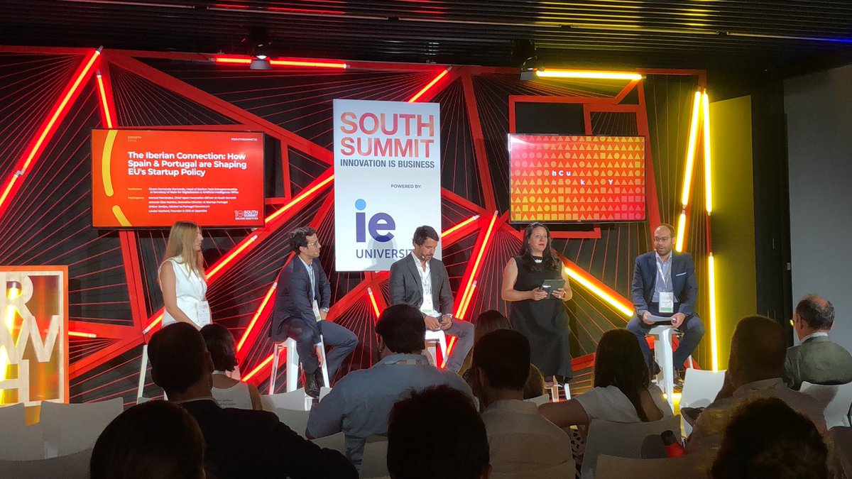south_summit's tweet photo. Do you know how Spain &amp; Portugal are shaping EU’s StartUp policy? 

 Join the panel at Growth Stage to learn more about it!💡🚀

Álvaro Hernando @desdelamoncloa , Arthur Jordao @govpt , Marisol Menendez @Spain_StartUp , António Martins @StartupPortugal &amp; Louise Koefoed (UpperEat) https://t.co/ABYHhVwckE