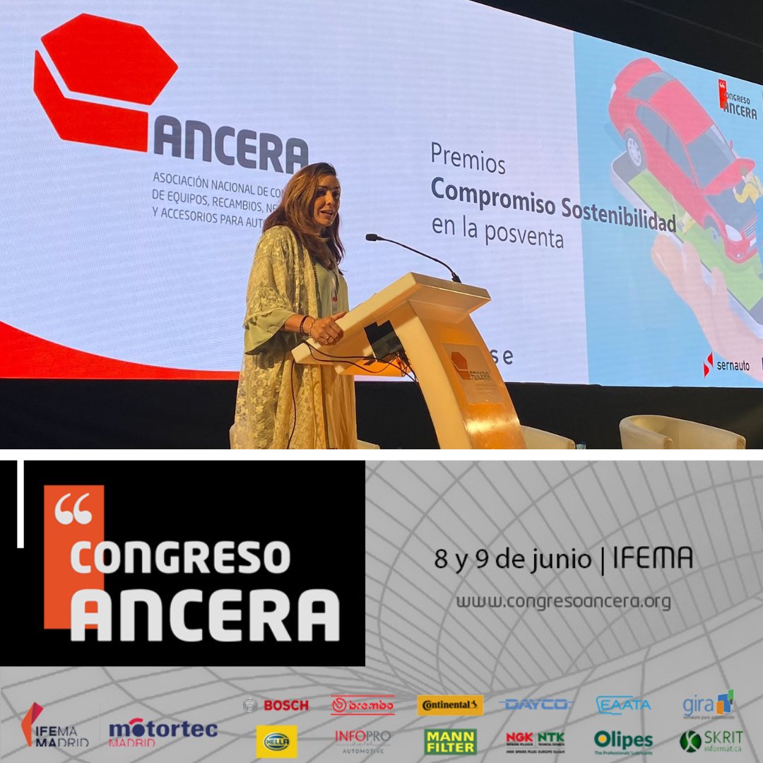 ancera_social's tweet photo. ⏭#34CongresoANCERA
✔Paloma de la Puente, de Conese, presenta la 2ª edición de los Premios Compromiso Social en la Posventa, organizados por ANCERA y SERNAUTO, justo en el ecuador del Congreso.
@ancera_social @sernauto #CONESE @IFEMA https://t.co/t37fiG5ZIs