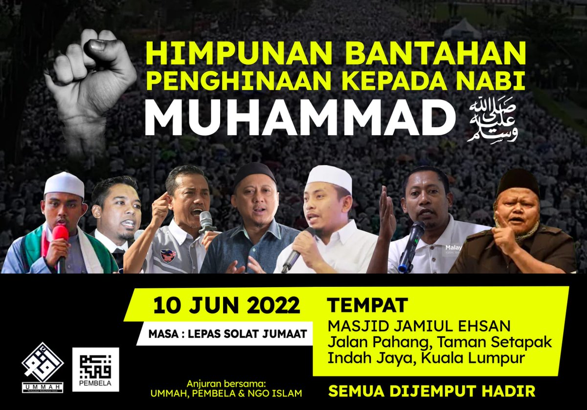 Solidariti ummah terhadap penghinaan kepada Nabi Muhammad SAW.