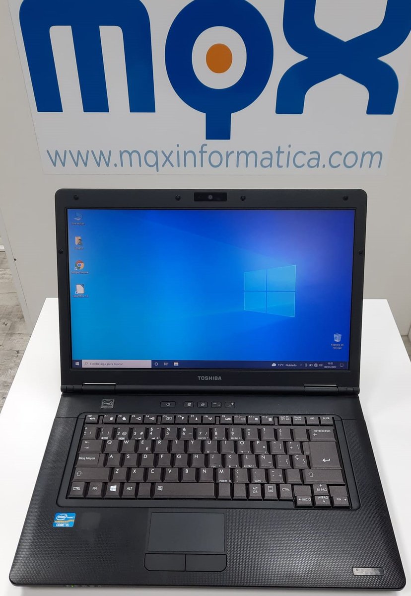 ¡Próxima semana!
¡Entrada de equipos de 2a mano!
Portátil <a href="/toshiba_es/">toshiba_es</a> 
Procesador Intel Core i5, 
8 GB de RAM,
Pantalla de 15,6", 
Windows 10 Pro
Dos opciones:
Con disco SSD de 120 GB - 265 €
Con disco SSD de 480 GB - 325 €

¡Ya puedes hacer tu reserva para no quedarte sin él!