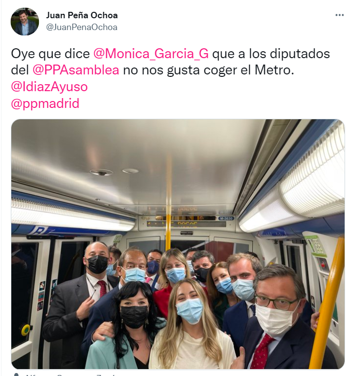 Monica_Garcia_G's tweet photo. Enhorabuena por pisar el Metro. Lo siguiente es no recortarlo ni llevarlo a la quiebra. ¡Un saludo! https://t.co/3omVR9DrcF