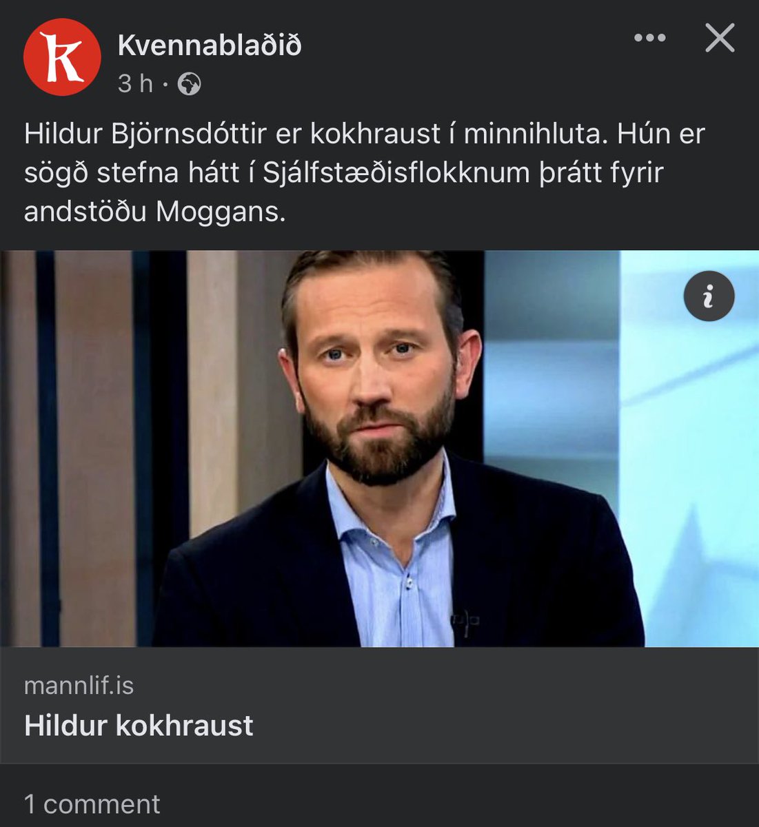 Skemmtilegt myndaval hjá Kvennablaðinu með frétt um Hildi Björnsdóttur.  Afhverju er ekki líka mynd af Bjarna Ben og Jóni Ásgeiri sem líka var minnst á í fréttinni?