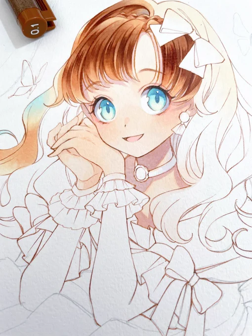 アナログリハビリ中です
#アナログイラスト 
#コピック 