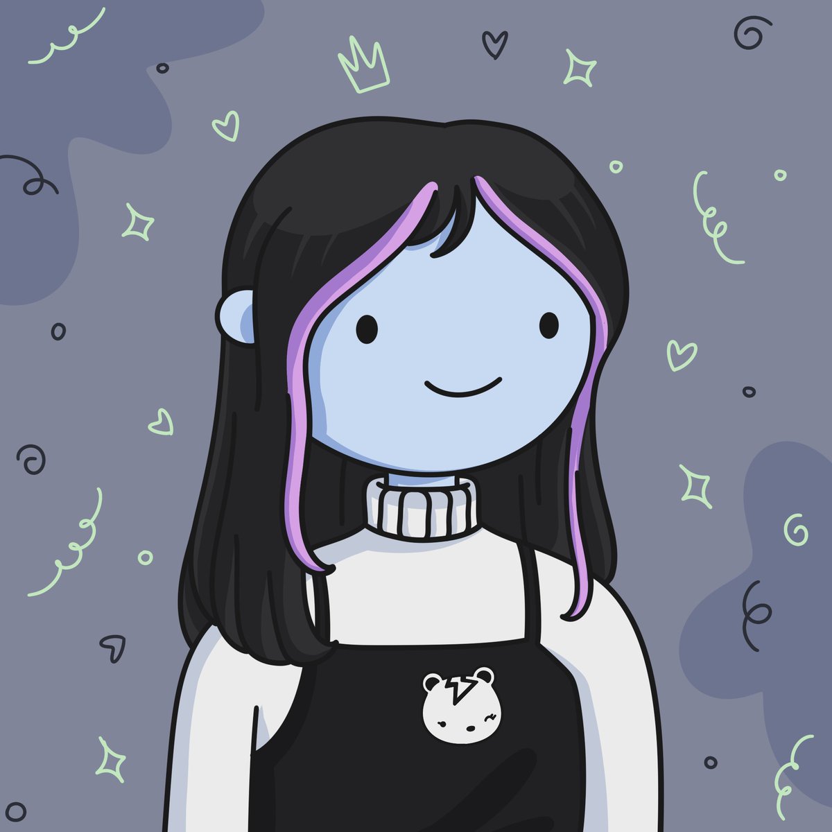 Winner will receive this 1/1 Her World NFT that was one of the winning illustrations in their art contest and drawn by our very own artist! Also, <a href="/HerWorldNFT/">Her World NFT</a> cozy carnival is going on so please check them out! ☺️💜