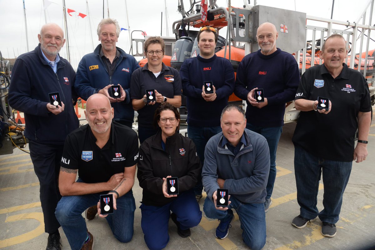 Volunteers at Whitstable RNLI received The Queen’s Platinum Jubilee medal.  This includes lifeboat crew, shore based volunteers, and management. We are very proud of our crowd!
#rnli #Jubilee #proudofourcrowd #volunteers