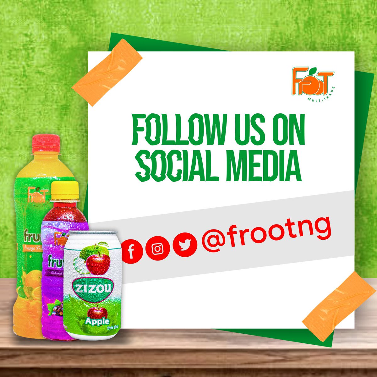 FrootNg's tweet photo. Follow us on all social media channels for updates and exciting content.

Facebook: @frootng
Twitter: @frootng 
Instagram: @frootng

Turn on post notifications 🔔 so you don’t miss an update. 
#frootng #fruitjuice #fruitjuiceinkano #frufru #zizou https://t.co/7BM3bu8fzh