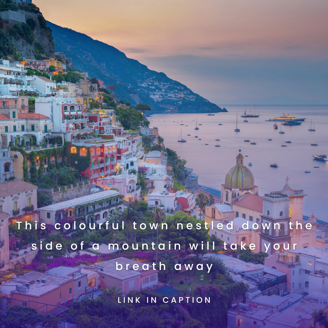 With its pastel-coloured houses overlooking the Mediterranean Sea, Positano is the epitome of the Italian 'dolce vita'.🍋☀️#makeitpossible Read: bit.ly/3mtYFCg #travelblog #amalficoast #italy #positano