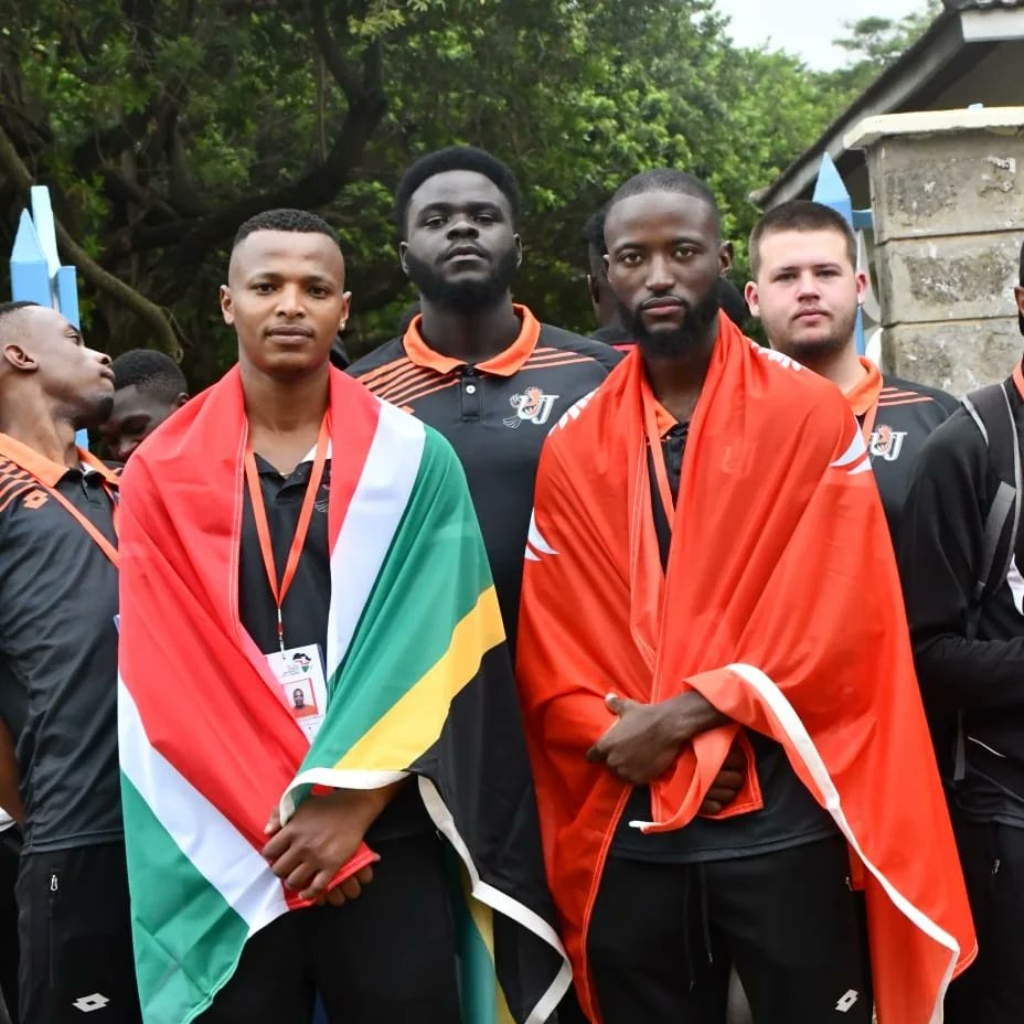 ussabasketball's tweet photo. Congrats to @UJ_Sport Basketball on qualifying for the Finals at the FASU games held in Kenya. Great victory over American University 44-68 in the Semi-Finals. Proud of our boys, technical staff and greater UJ sports administration.
#FASUGames2022 https://t.co/Trhz4p7nwr