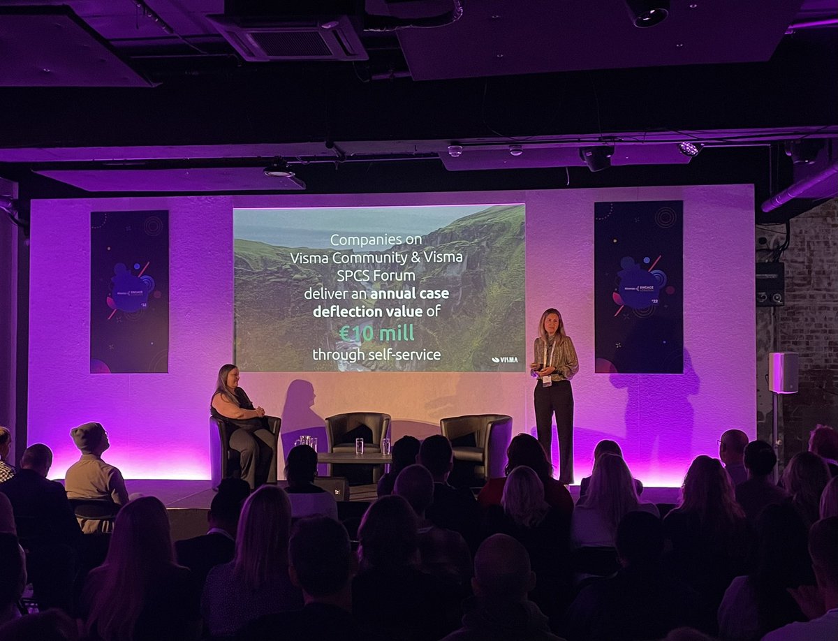 Strong story by <a href="/HelgaAuran/">Helga Marie Auran</a> on the journey of the <a href="/visma/">Visma</a> Community serving Customers, Partners and Developers, across 21 companies, 8 countries, 200+ products/services and delivering amazing business results. Hosted by @khoros of Khoros. #KhorosEngage