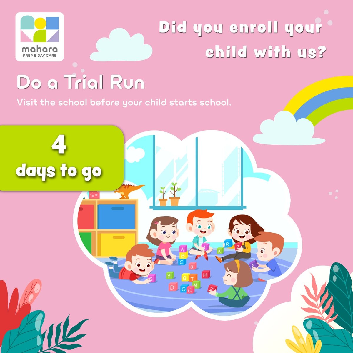 MaharaSchools's tweet photo. This helps to familiarize them with what they can expect and how it looks. It also allows them to get to know the teacher and the environment without having to leave the home. 

Fill the details here: 
https://t.co/JE0qahxGLM

#preschooladmission #visitschool #schoolenvironment https://t.co/wWgNyzxs0S