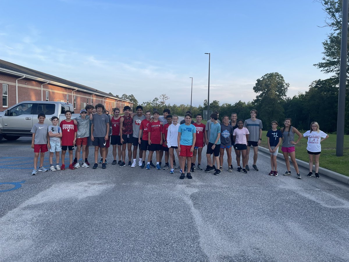 Spartan cross country teams are up early (6:30) getting some work in this morning!! Go Spartans!!