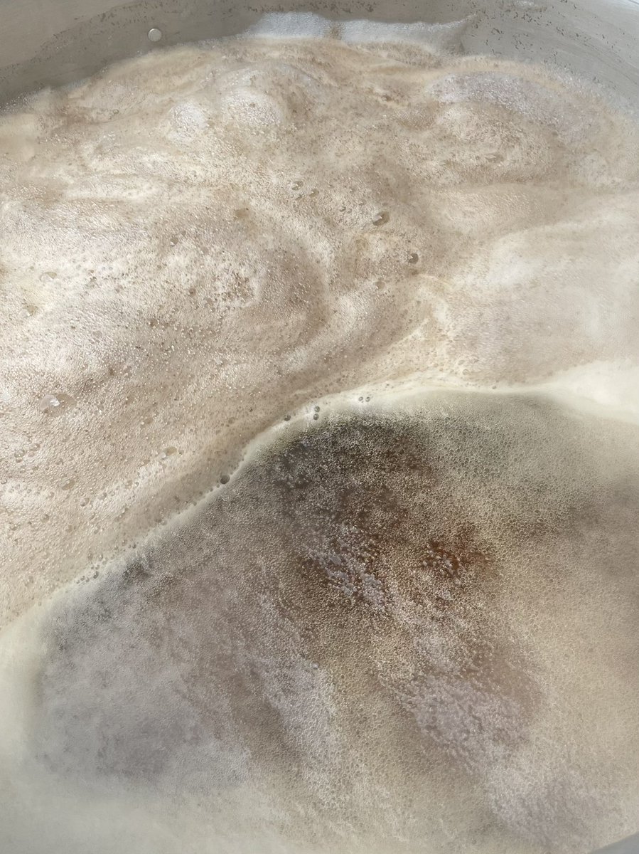 Protein “Hot Break!”… it’s a good thing… essential for clean, clear beers? This is a new bitter recipe I’m brewing today… 🍺😁