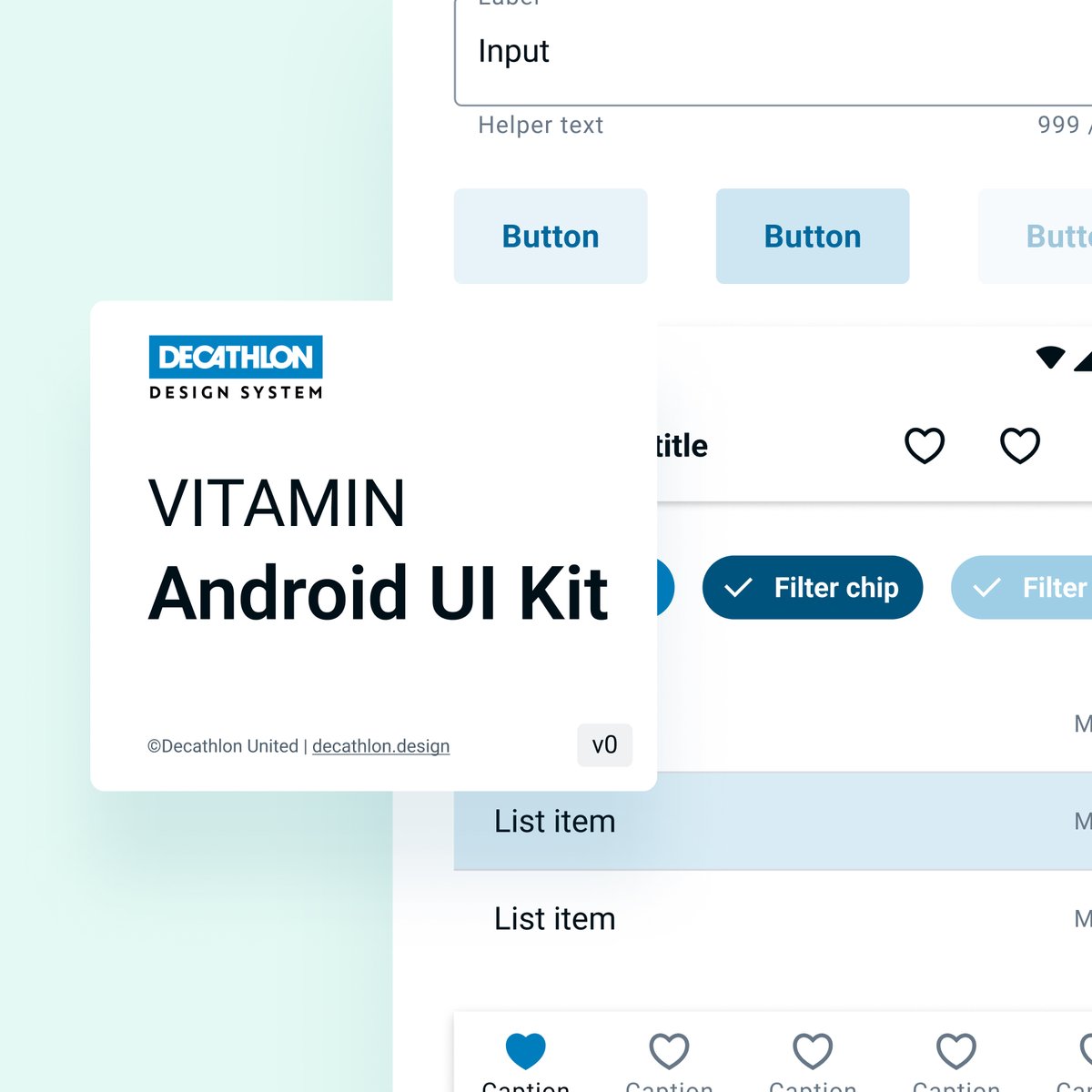 Vitamin Android Ui Kit contains main components based on material.io/design specifications + main guidelines 🤖 📱
Full documentation: decathlon.design
Design library: figma.com/community/file…
Code repo: Github.com/Decathlon/vita… &amp;
Github.com/Decathlon/vita…