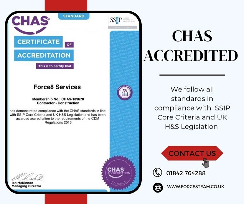 Force8Team's tweet photo. CHAS certified for safety in construction.
#thetford #norwich #Builder #Contractor #refurbishment https://t.co/8MPsd8MlGm https://t.co/3Jhoe1pDsR
