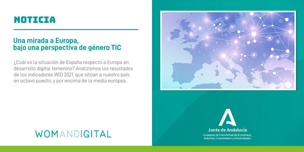 WomANDigital_'s tweet photo. El #informe #WID #2021 de la @EU_Commission
ofrece una visión actual
de la #mujer #digital en #Europa🌍
🔝España se sitúa por encima de la media
🤳Mejoran las #CompetenciasDigitales #SkillsTech básicas
👩💻Se necesita➕especialización y #profesionalesTIC
https://t.co/8ws3ptmxvK https://t.co/8ARVO2ROEU