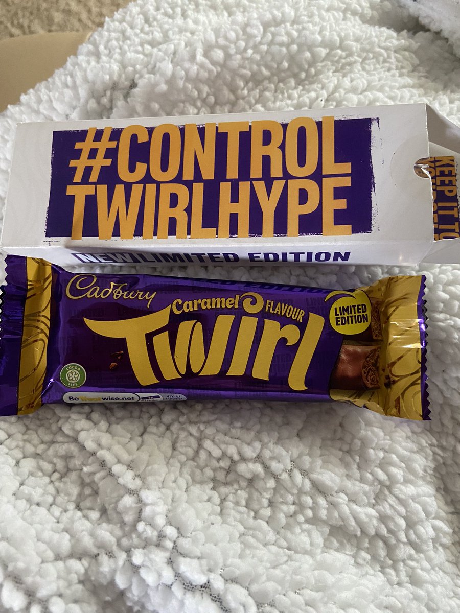 Hooray! Mine arrived today! So happy. #controltwirlhype Thank you @CadburyUK #ILoveChocolate #TwirlCaramel 😋