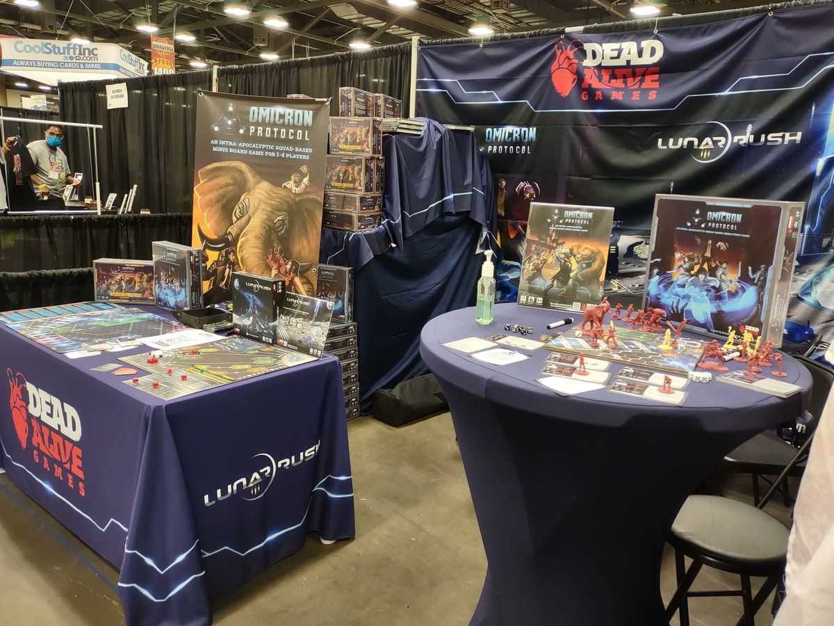 deadalivegames's tweet photo. WE DID IT! Everything fits and it's not TOO tight. Here's to a fun 4-days at Origins Game Fair! ("before" photo included for reference =P )
#origins2022 #originsgamefair #boardgames #tabletopgames #deadalivegames #omicronprotocol #lunarrush https://t.co/WYxFBkQyBG