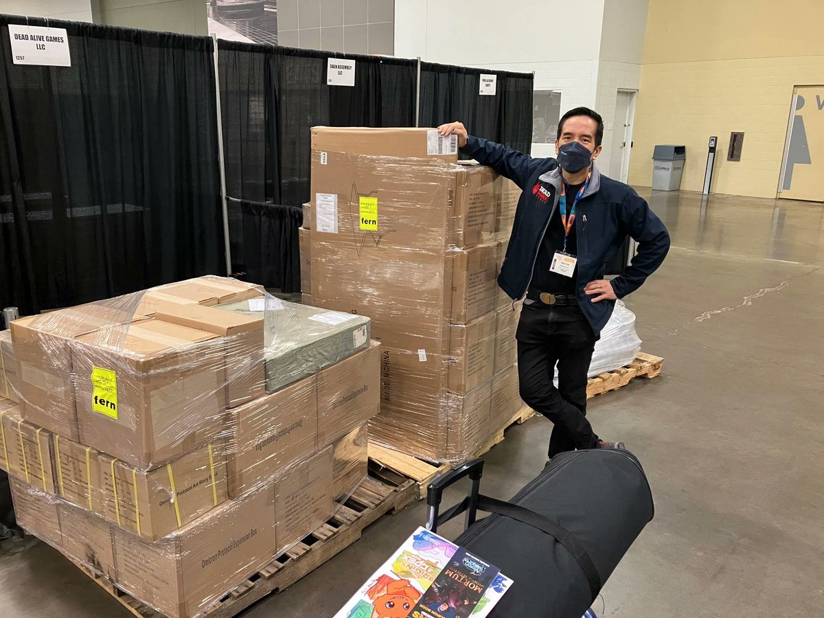 deadalivegames's tweet photo. WE DID IT! Everything fits and it's not TOO tight. Here's to a fun 4-days at Origins Game Fair! ("before" photo included for reference =P )
#origins2022 #originsgamefair #boardgames #tabletopgames #deadalivegames #omicronprotocol #lunarrush https://t.co/WYxFBkQyBG