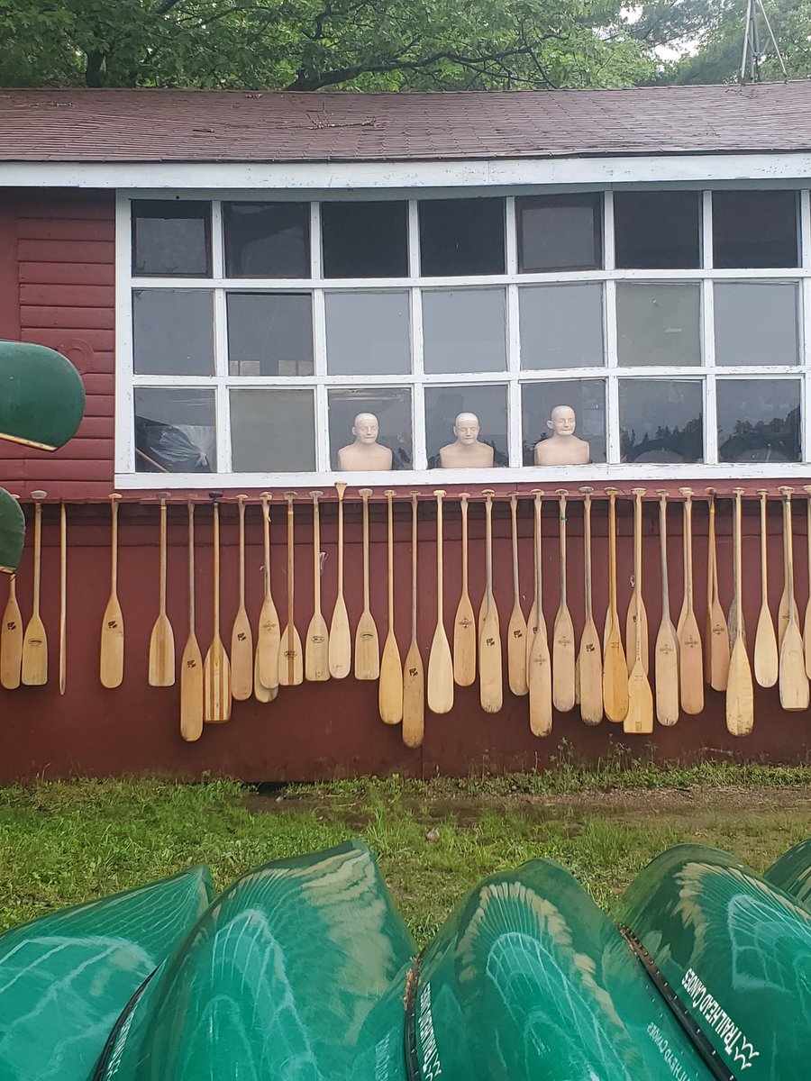 Mannequins are no dummies... they want to go paddling to.. having fun teaching wilderness first Responder course at #campkandalore