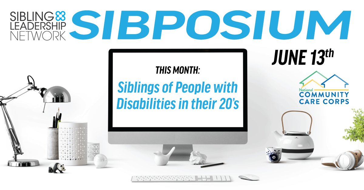 sibleadership's tweet photo. Registration is still open for our June Sibposium! 

Siblings of People with Disabilities in their 20's
June 13, 2022
5pm PT/6pm MT/7pm CT/8pm ET

This free event is intended for siblings in their 20's.
Registration free and is required: 
https://t.co/nwdlXUrZ66 https://t.co/16UbRuqZ6F