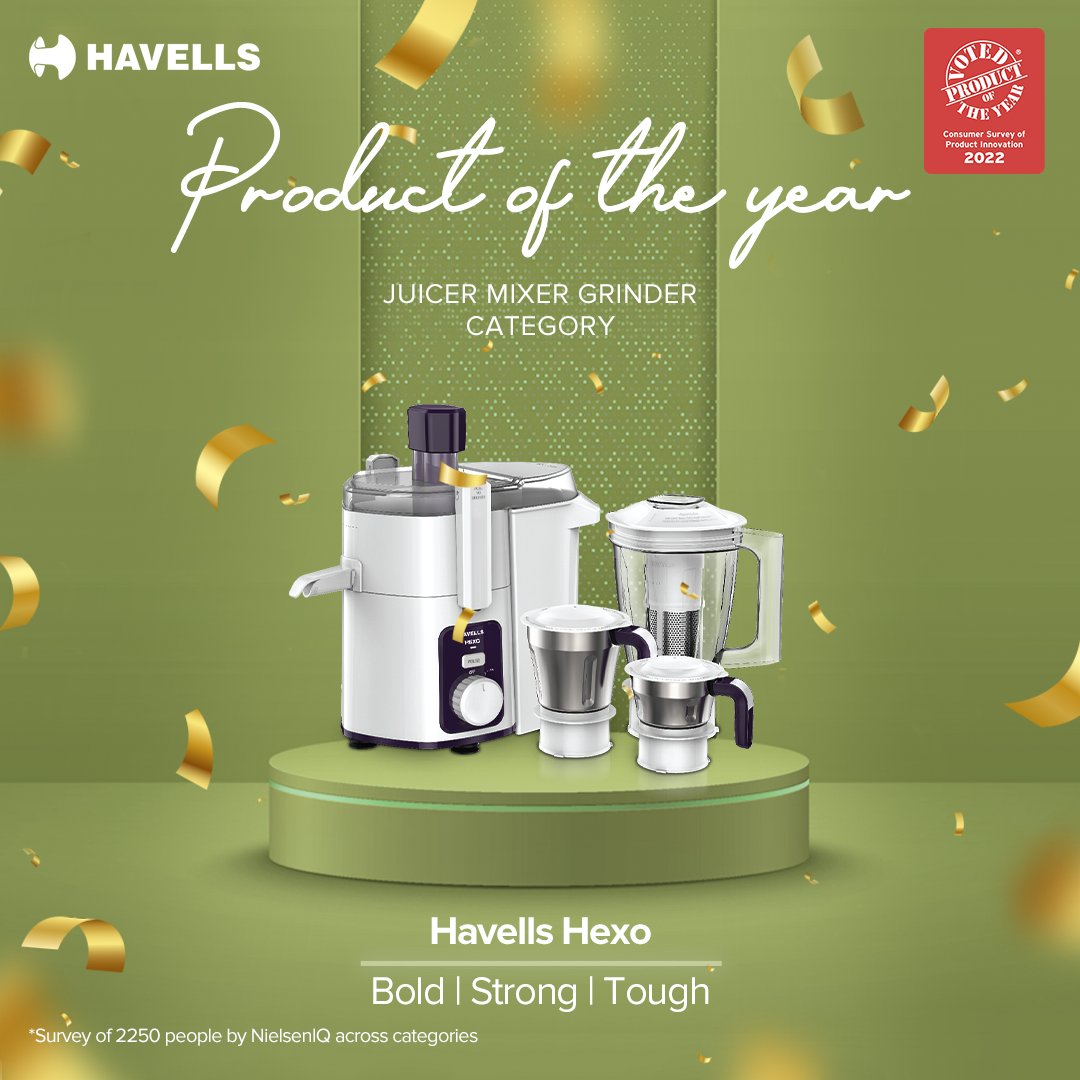 Havells on Twitter "With 2.5 kg 1000W motor, Havells Hexo Juicer Mixer
