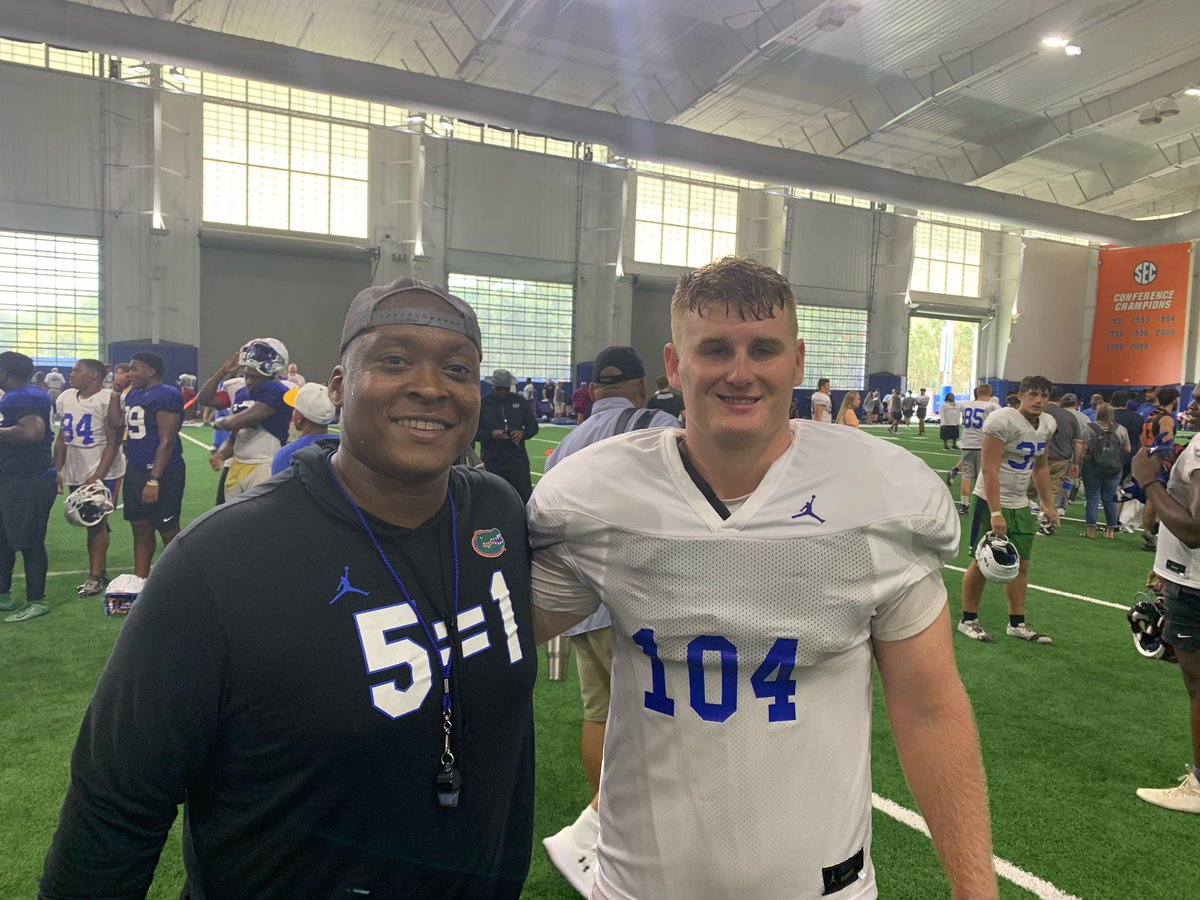 Zack37573090's tweet photo. Great camp today in Gainesville! @GatorsFB Thank you to all the coaches for working us hard and providing a great experience! 🐊🏈@coach_bnapier @Darnellru53  @FootballGibbons @Redskins32 @MattKnick @CoachDub305 @5manfree @amburkett64 @prepredzone @larryblustein https://t.co/1KD5ImDvcR