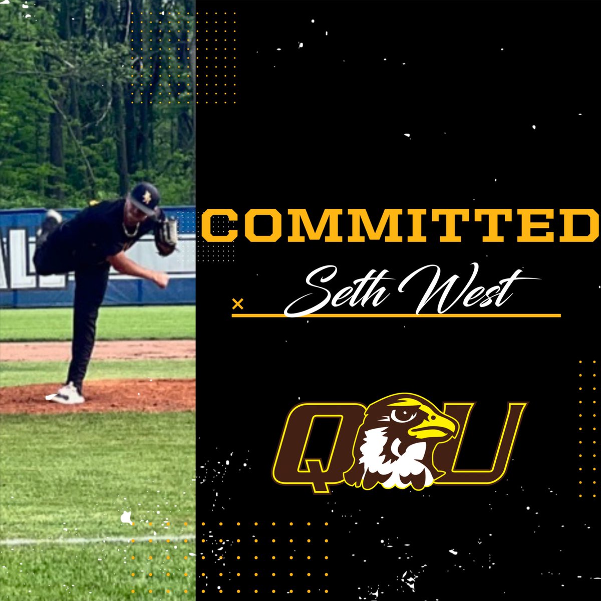 BHawksbaseballH's tweet photo. Congratulations to Seth West, sophomore RHP, on his commitment to Quincy University (NCAA D2)! https://t.co/r3fUbo4eB6