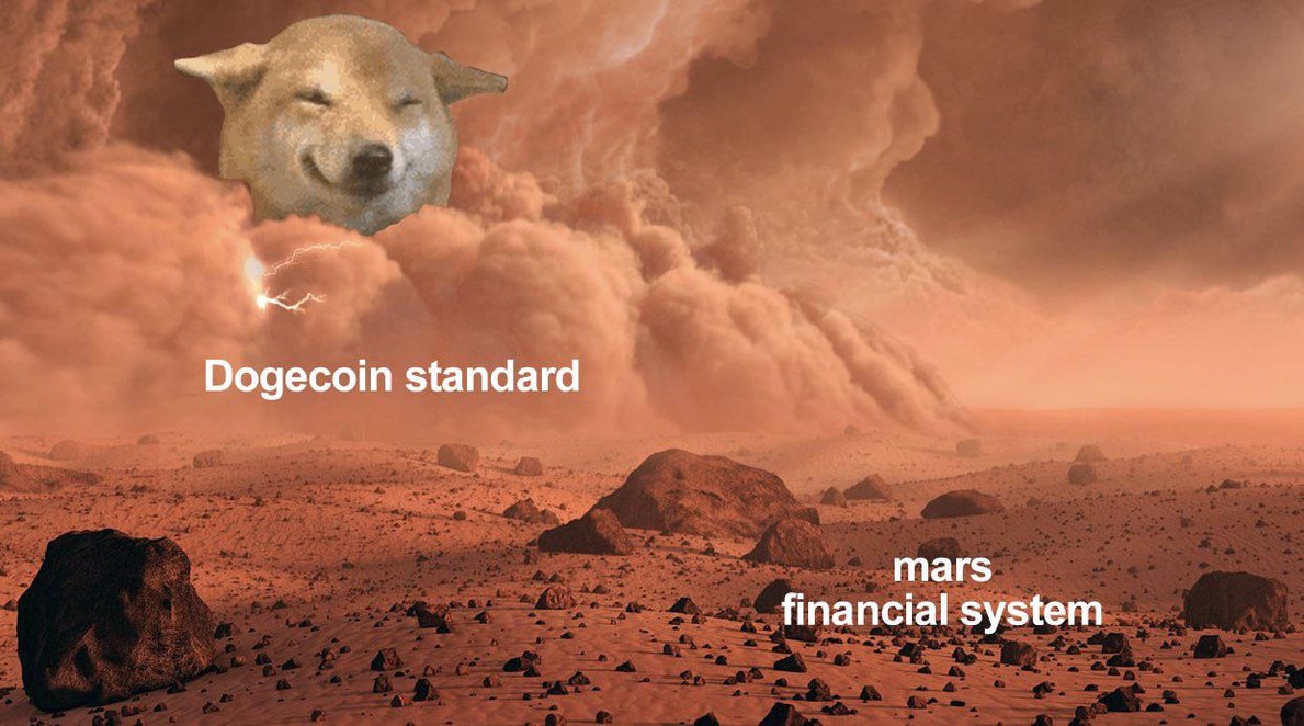 itsALLrisky's tweet image. First Earth, then Mars #Dogecoin $DOGE