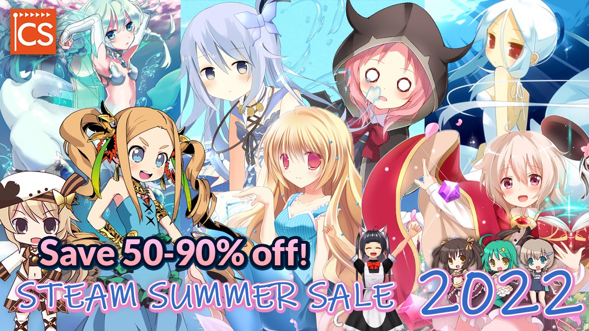 culture_select's tweet photo. Up to 90% off - Hit the beach with Moékuri: Adorable &amp; Tactical SRPG, anime deckbuilder Heart of Crown PC, and our fantastic selection of visual novels~ Sale ends July 7th!!! #SteamSummerSale2022 https://t.co/FXPAcKKqFK https://t.co/h2ziwM31yb