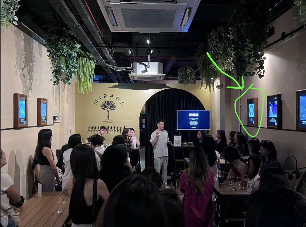 Missed the submissions for #NFTNYC, but so grateful to <a href="/be_UNTAM3D/">UNTAM3D</a> for displaying my art in Singapore's first NFT bar! 

exchange.art/series/Cycle/n…

#nftcollector #WomeninNFTs