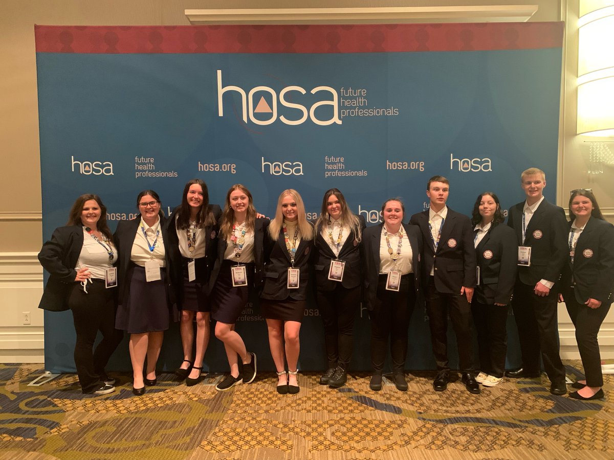 pentacareerctr's tweet photo. We have 11 students in Nashville, TN right now for the HOSA International Leadership Conference. The conference is off to a great start, with a GLOWING opening ceremony! 🤩 Good luck to all who are competing this week! #SuccessReady https://t.co/2SSnITxve4