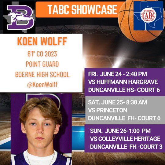 Koen Wolff (@koenwolff) on Twitter photo TABC schedule <a href="/SABOWarhawks/">SABO Warhawks</a> @boerneball <a href="/textropics/">TexasTropics</a> <a href="/TexasHoopsGASO/">TexasHoops/GASO ๐</a> <a href="/CoachMchone/">Kimble McHone</a> TABC schedule <a href="/SABOWarhawks/">SABO Warhawks</a> @boerneball <a href="/textropics/">TexasTropics</a> <a href="/TexasHoopsGASO/">TexasHoops/GASO ๐</a> <a href="/CoachMchone/">Kimble McHone</a>