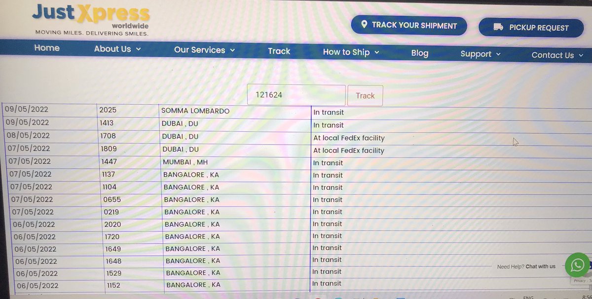 vimalsista's tweet photo. @FedEx @FedExHelp @FedExOffice @fedex As per the shipment history, our package reached MEMPHIS, TN hub on 9th of May and the last update we see is on 10th of May and there after no progress. @vinaysista @anuupadhyayula https://t.co/3MYsv4uHPe