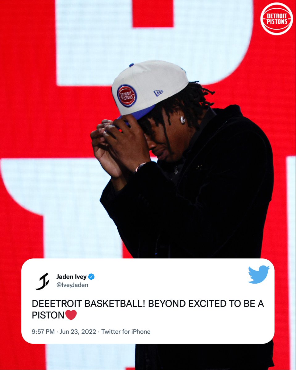 DetroitPistons's tweet photo. We picked our poison (Ivey) and it’s you. #NBADraft https://t.co/L0088bx0Xj