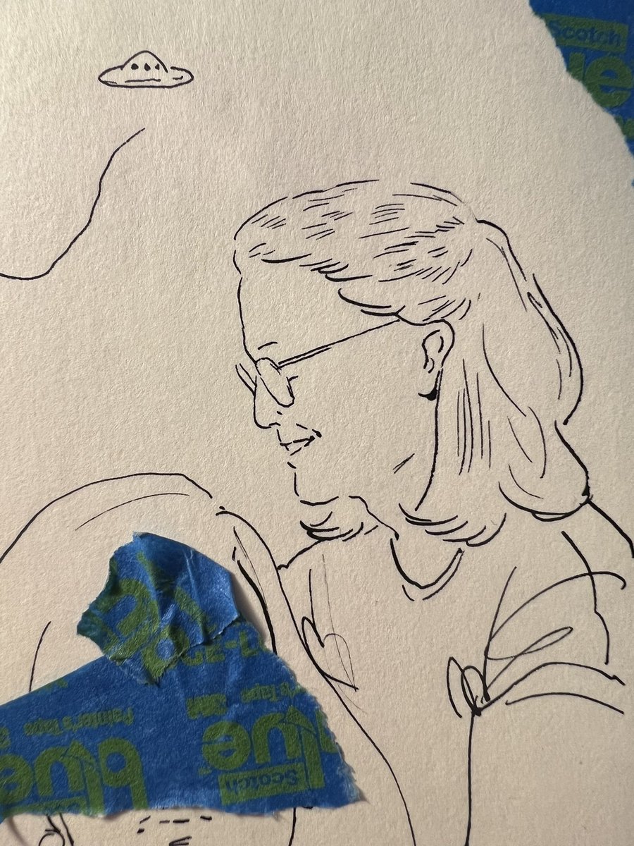 Quick ink sketches while watching tv 