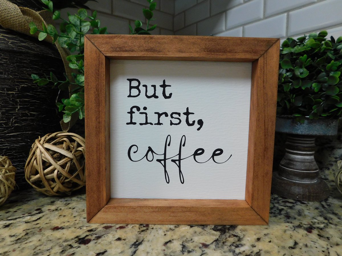 But first, coffee! ❤️
.
.
.
.

#farmhouseinspired #farmhouseinspireddecor #farmhousesign #rusticfarmhouse #rustichomedecor #rusticsigns #coffeehumor #funnycoffeesign #coffeebar #coffeebarsign #coffeebarhumor #butfirstcoffee #handpaintedsigns #woodsigns