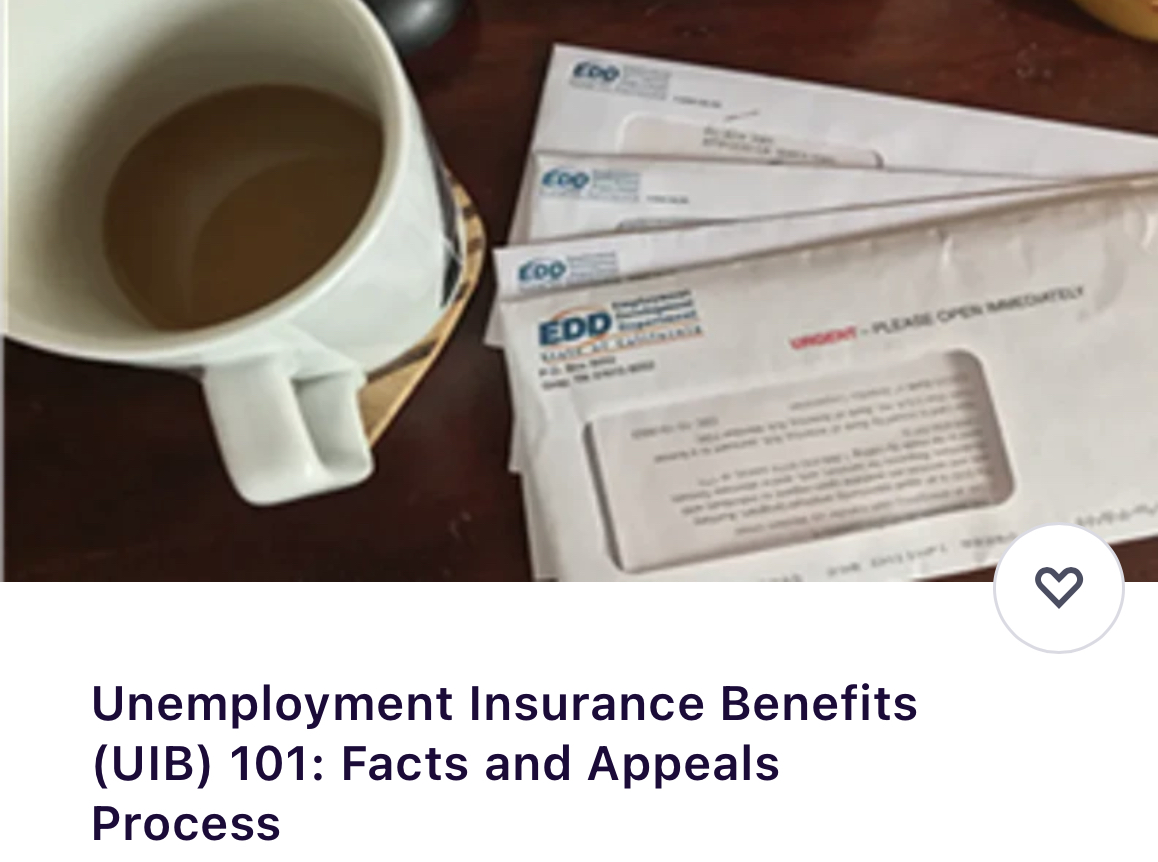 UIB 101: Key Facts and Appeal Process-A Legal Aid Society presentation in partnership with the San Diego Law Library and the San Diego Public Library.  
REGISTER &amp; MORE INFO www.sandiegolawlibrary. org/calendar
-DATE &amp; TIME
Monday June 27th, 2022 12:00 PM to 1:00 PM