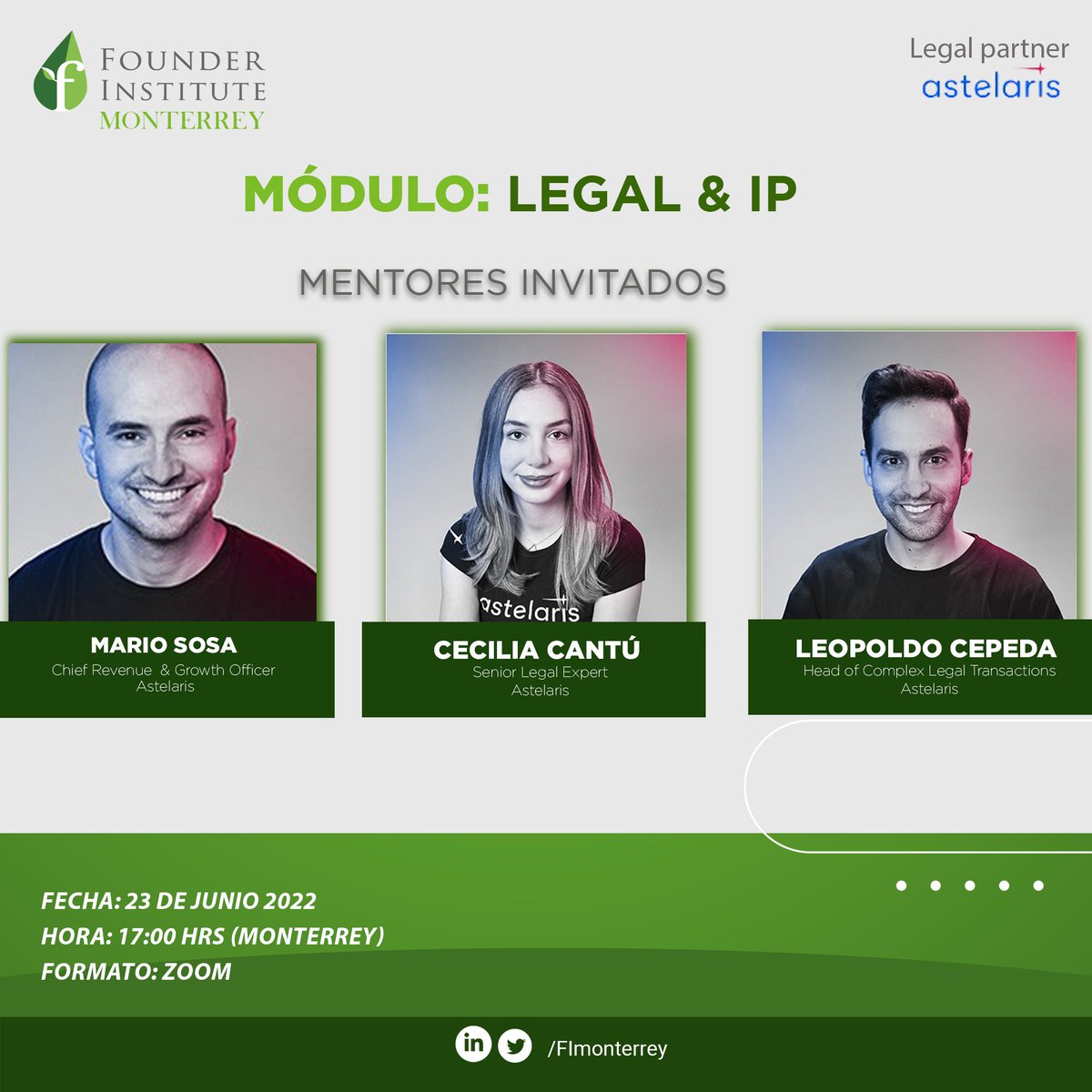 FImonterrey's tweet photo. 🚀 Te recordamos que hoy a la 17:00 tendremos nuestro módulo con nuestros mentores invitados,  @astelarismx .

¡Ahí nos vemos! 🙌🗣️ https://t.co/TA5IkqpzTk