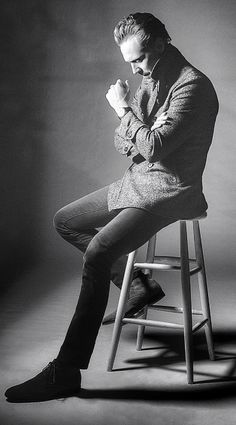 Black and white photos are so magical. These photos tell new stories and impressions about the hero every time #TomHiddleston