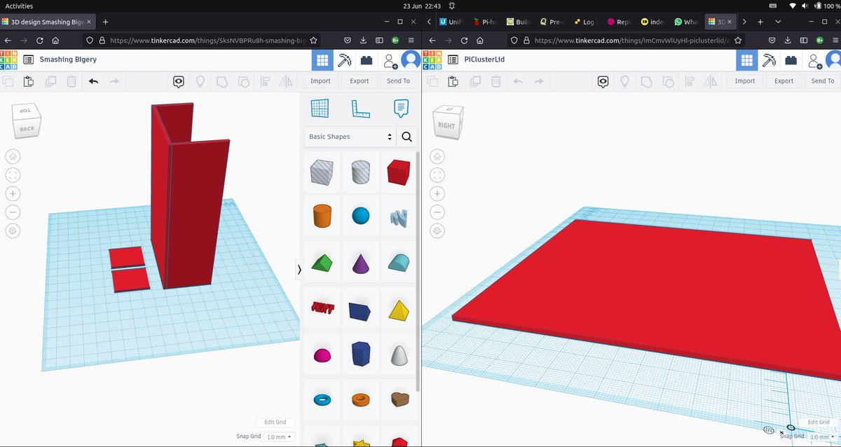 ekyteky's tweet image. Day 10 of #100daysofhomelab - mostly spent quick designing and printing covers and trim for the #raspberrypicluster on #ender3, psu cover and lid for the switch, neopixels ordered for more RGB 😂 - Research into possible projects, WLED & Tailscale