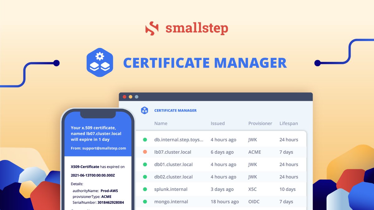 📢 Announcing 📢
Smallstep Certificate Manager is Generally Available! That's right, our robust certificate and endpoint management platform is now bigger and better and easier-to-use than before -> smallstep.com/blog/welcome-t…