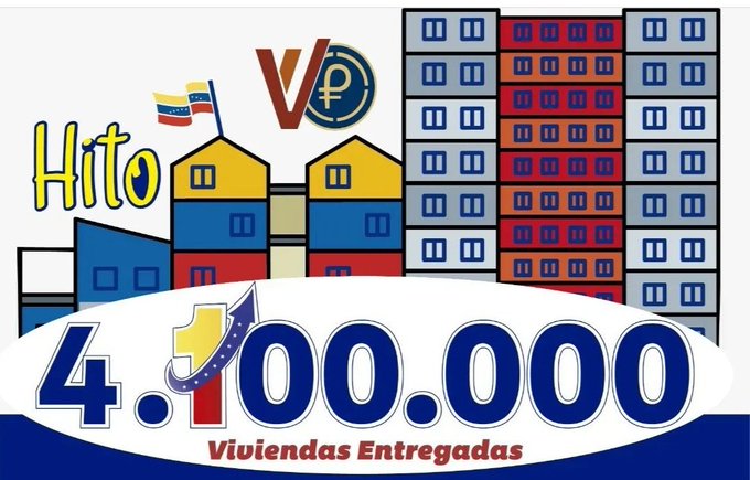 El pueblo sabe que cuenta con la GMVV que lo ayuda a cumplir el Sueño de una Vivienda digna. Entregando la vivienda 4.100.000 #11AñosPorElVivirViviendo <a href="/NicolasMaduro/">Nicolás Maduro</a> <a href="/Minhvi_Oficial/">Hábitat y Vivienda</a> <a href="/IMVillarroel1/">Moisés V</a> #GMVVIndetenibleYVictoriosa