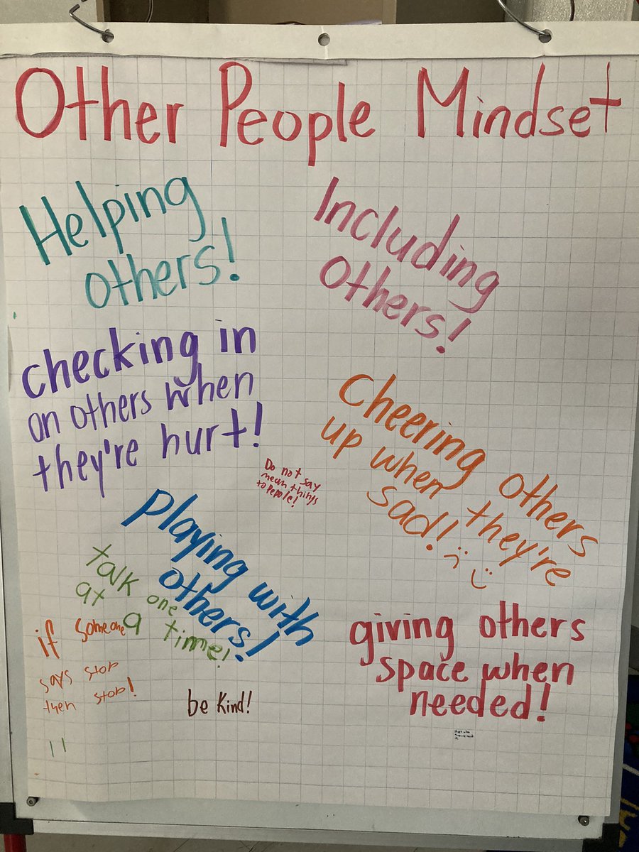 Brainstorming all of the ways we have shown the “other people mindset” this year! <a href="/PosProject/">The Positivity Project</a> <a href="/TurnerCreekES/">Turner Creek Elementary</a> #relationshipsmatter