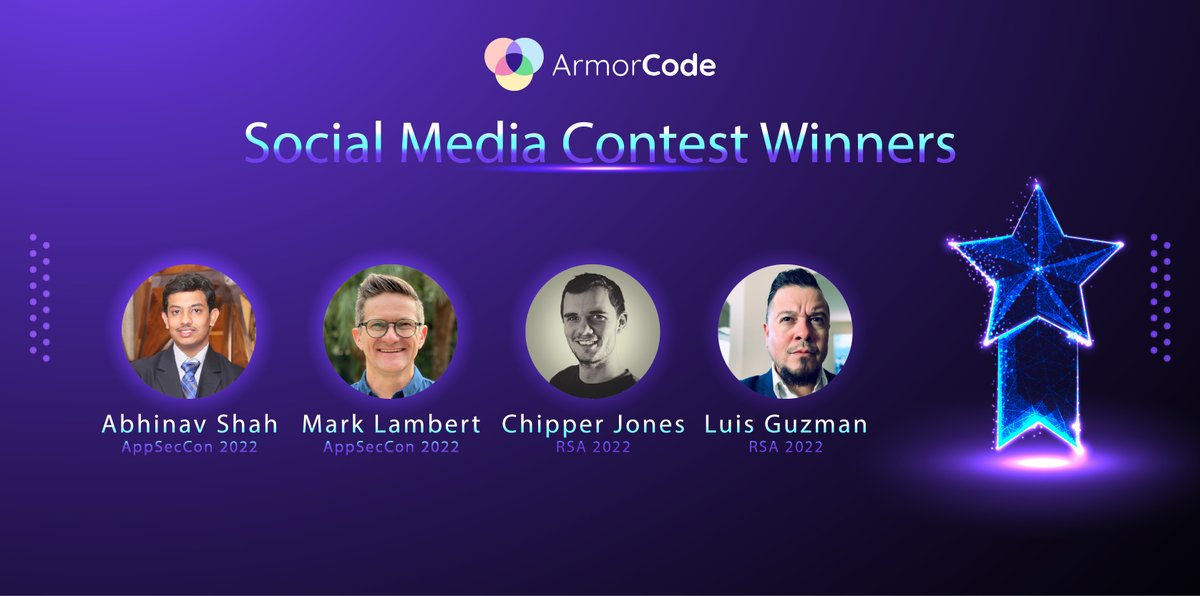 We held a social media #competition during #AppSecCon and #RSAC each, and the results are in. Here are 4 of the most prolific, proactive, and creative posters on our team!

#socialmedia #creativity #eventpromotion #teamappreciation
