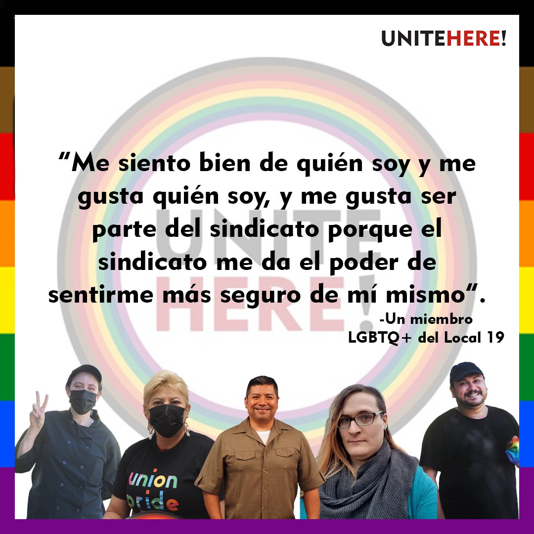 unitehere19es's tweet photo. Uno de nuestros miembros LGBTQ+ habla sobre encontrar una identidad dentro del sindicato

#unionpride #unitehere https://t.co/I1oYzkPiXl