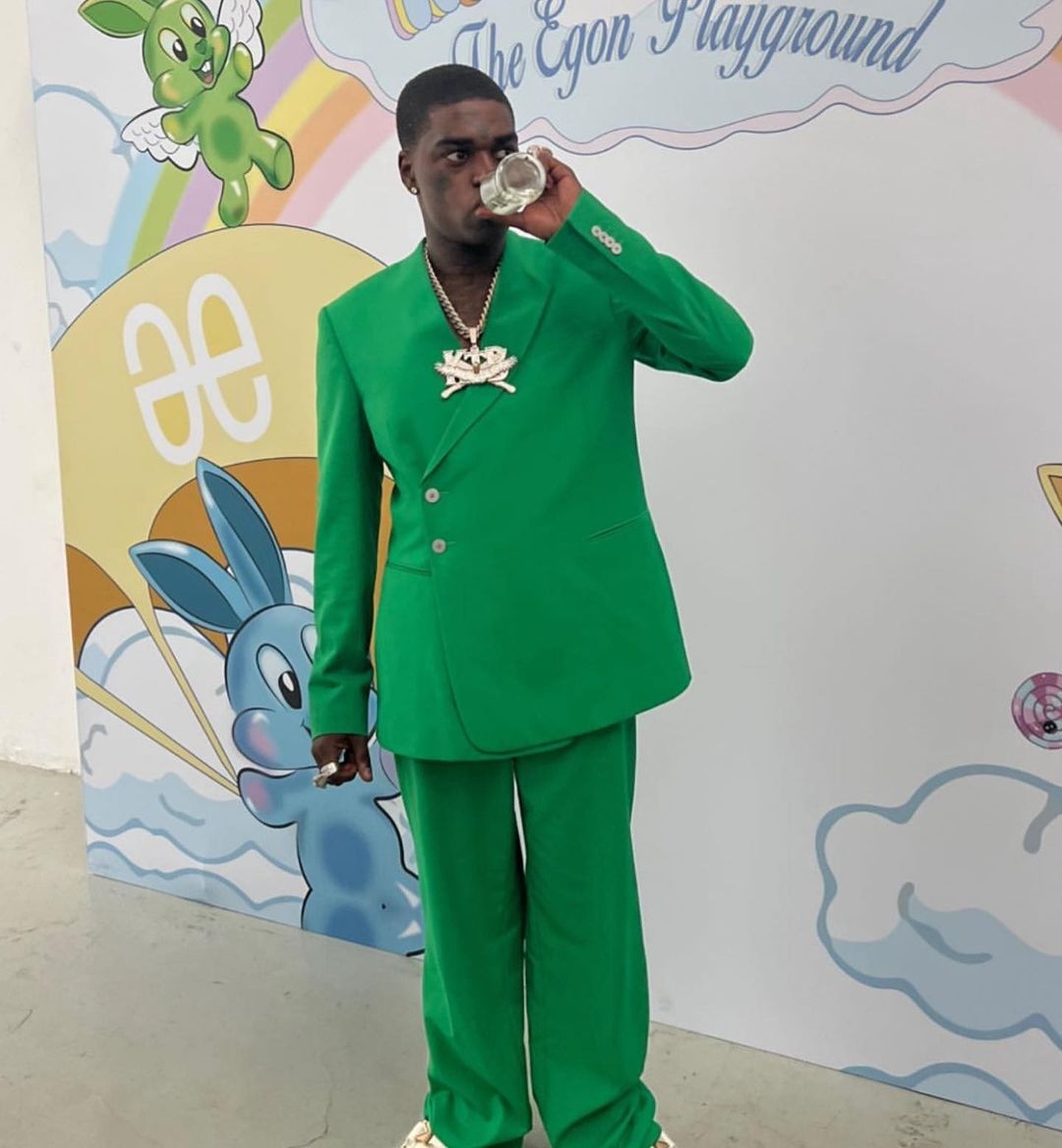 KODAK BLACK AT LOUIS VUITTON AND KENZO SHOWS IN PARIS 